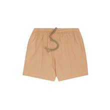 WAFFLE WEAVE PLEATED HOUSE SHORTS IN WHEAT