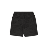 TOWEL TERRY RAW HEM SWEATSHORTS IN CHARCOAL GREY