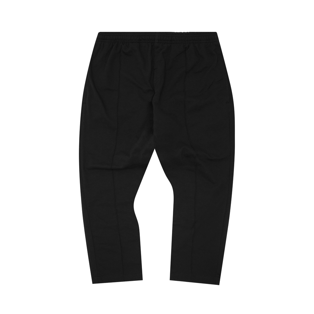 WAFFLE WEAVE PLEATED CROPPED PANTS IN ANTHRACITE – MN+LA