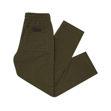 STRIPED PIQUE LOUNGE PANTS V2 IN OLIVE