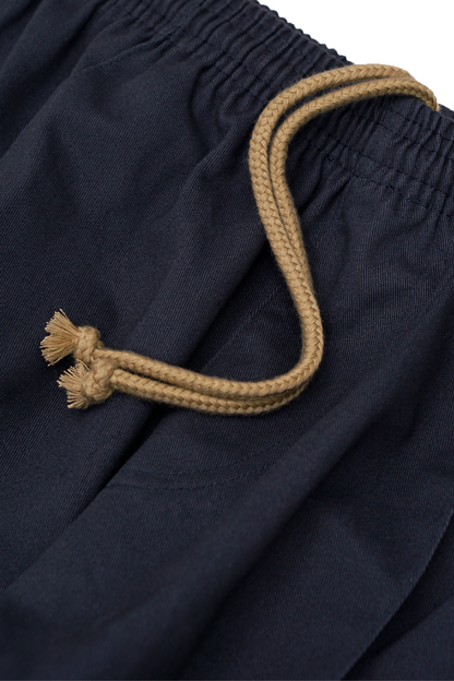 PLEATED ULTRA WIDE PANTS IN NAVY