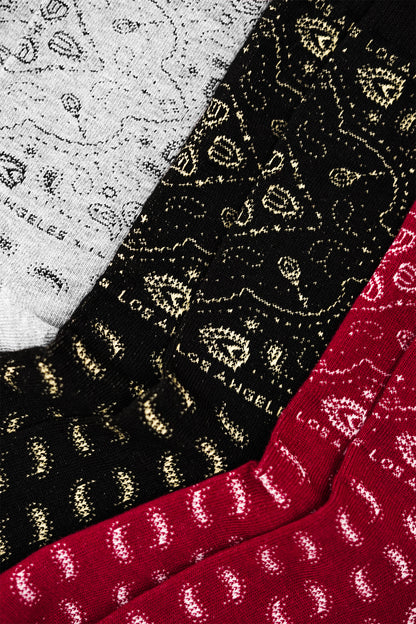 "PEACE PAISLEY" BANDANA SOCK BUNDLE