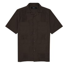 CUBAN GUYABERA SHIRT IN WOOD
