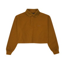 LONGSLEEVE POLO SHIRT IN RUST