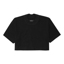 CROPPED MOCK NECK IN ANTHRACITE