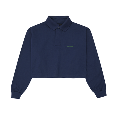 LONGSLEEVE POLO SHIRT IN NAVY