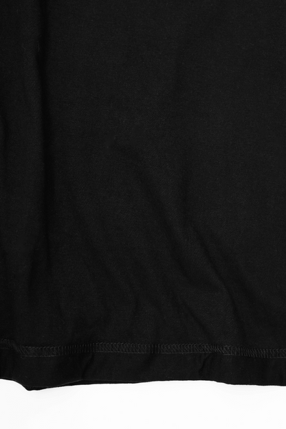 RAW STITCHING MOCK NECK TEE V2 IN ANTHRACITE