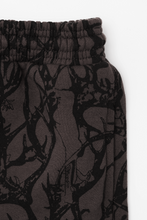 "VINES AND THORNS" 7 POCKET SWEATSHORTS IN WOOD