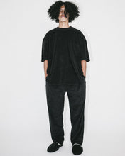 ANTHRACITE TOWEL TERRY RAW FINISH LOUNGE PANTS