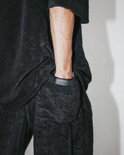 ANTHRACITE TOWEL TERRY RAW FINISH LOUNGE PANTS