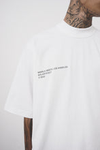 "M'$ ARTIFACT" MOCK NECK TEE IN WHITE