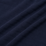 STRIPED PIQUE PLEATED ULTRA WIDE PANTS IN NAVY