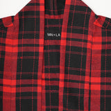 NAVY/RED S/S DRAPE