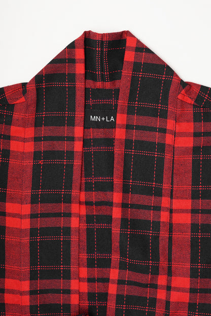 NAVY/RED S/S DRAPE