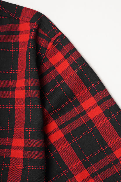 NAVY/RED S/S DRAPE
