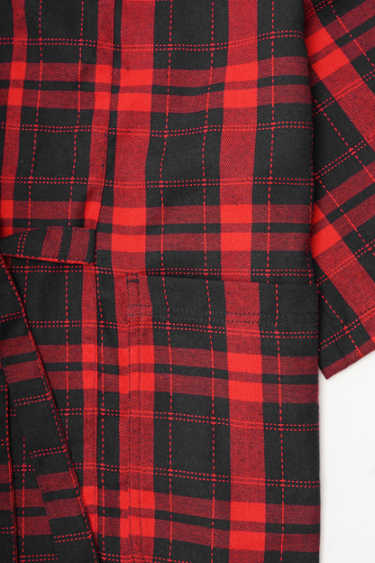 NAVY/RED S/S DRAPE