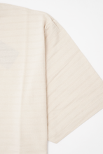 STRIPED PIQUE OVERSIZED TEE V3 IN OAT