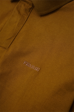 LONGSLEEVE POLO SHIRT IN RUST