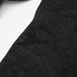 CHARCOAL GREY TOWEL TERRY RAW FINISH LOUNGE PANTS