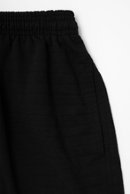 STRIPED PIQUE SHORTS IN ANTHRACITE
