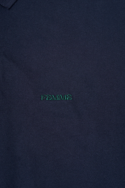 LONGSLEEVE POLO SHIRT IN NAVY