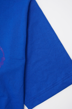 "CROP CIRCLES" MOCK NECK TEE V3 IN ELECTRIC BLUE