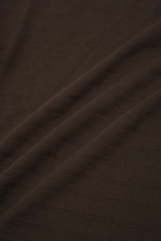 STRIPED PIQUE OVERSIZED TEE V3 IN WOOD