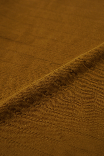 STRIPED PIQUE LONGSLEEVE TEE V3 IN RUST