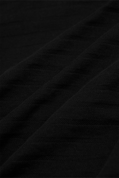 STRIPED PIQUE LOUNGE PANTS V2 IN CAVIAR