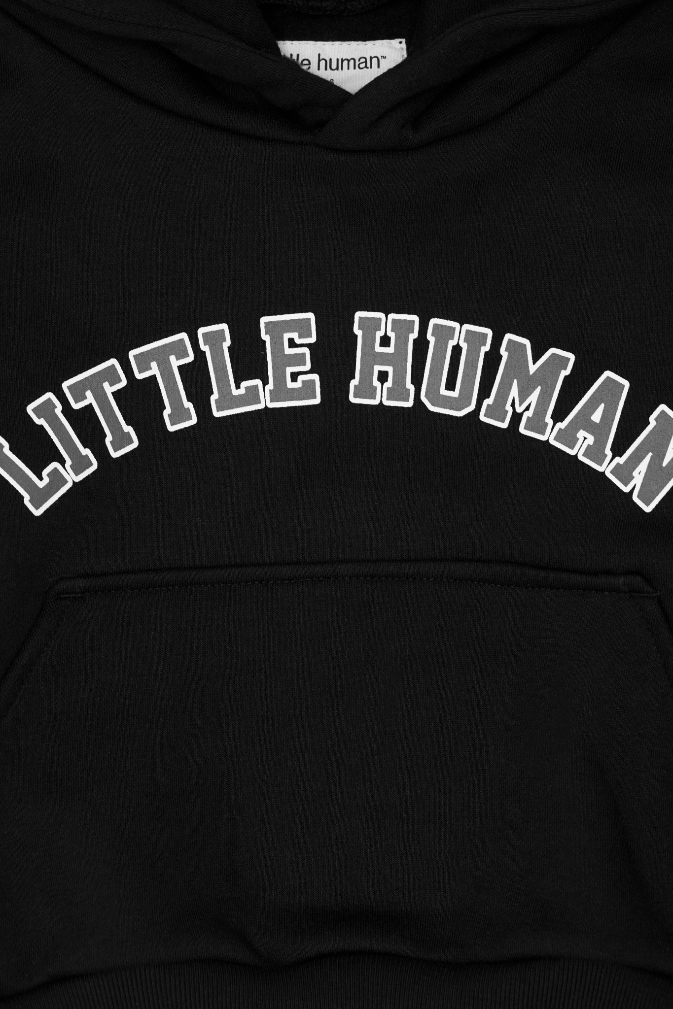 "VARSITY" LITTLE HUMAN™ HOODIE IN ANTHRACITE