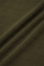 STRIPED PIQUE MOCK NECK TEE V3 IN OLIVE