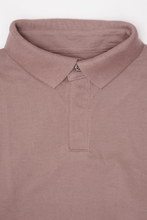 "CLUB" L/S POLO SHIRT IN MAUVE