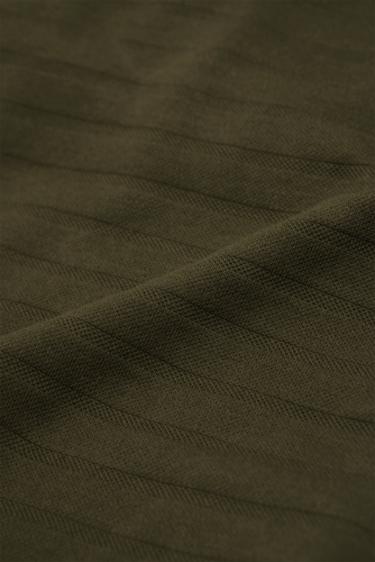 STRIPED PIQUE LOUNGE PANTS V2 IN OLIVE