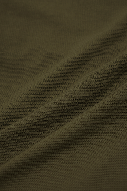 WAFFLE WEAVE PLEATED CROPPED PANTS IN OLIVE