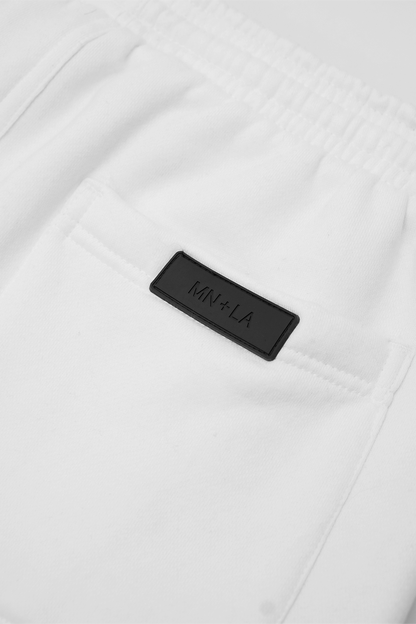 CONTEMPO RETRO "RING" SWEATSHORTS IN WHITE