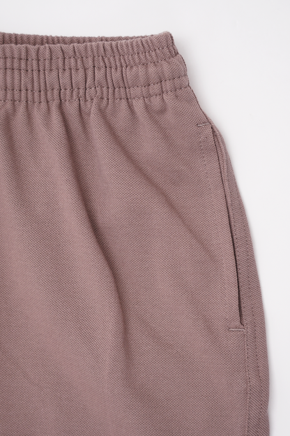 PIQUE HOUSE SHORTS IN MAUVE