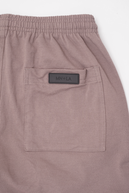 PIQUE HOUSE SHORTS IN MAUVE