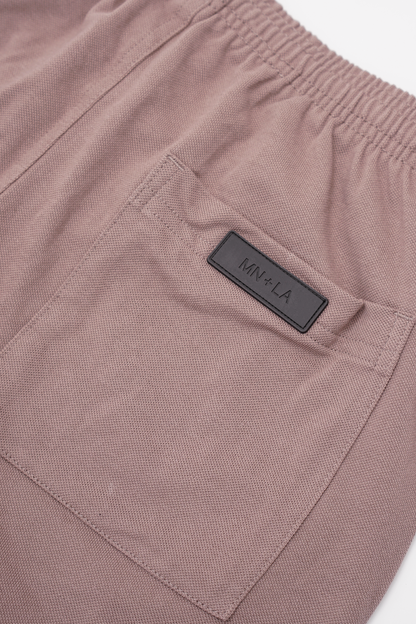 PIQUE HOUSE SHORTS IN MAUVE