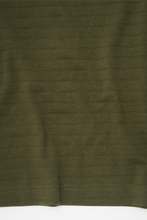 STRIPED PIQUE CLASSIC TEE IN OLIVE