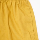 LINEN HOUSE SHORTS IN MUSTARD