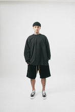RAW STITCHING LONGSLEEVE TEE IN ANTHRACITE