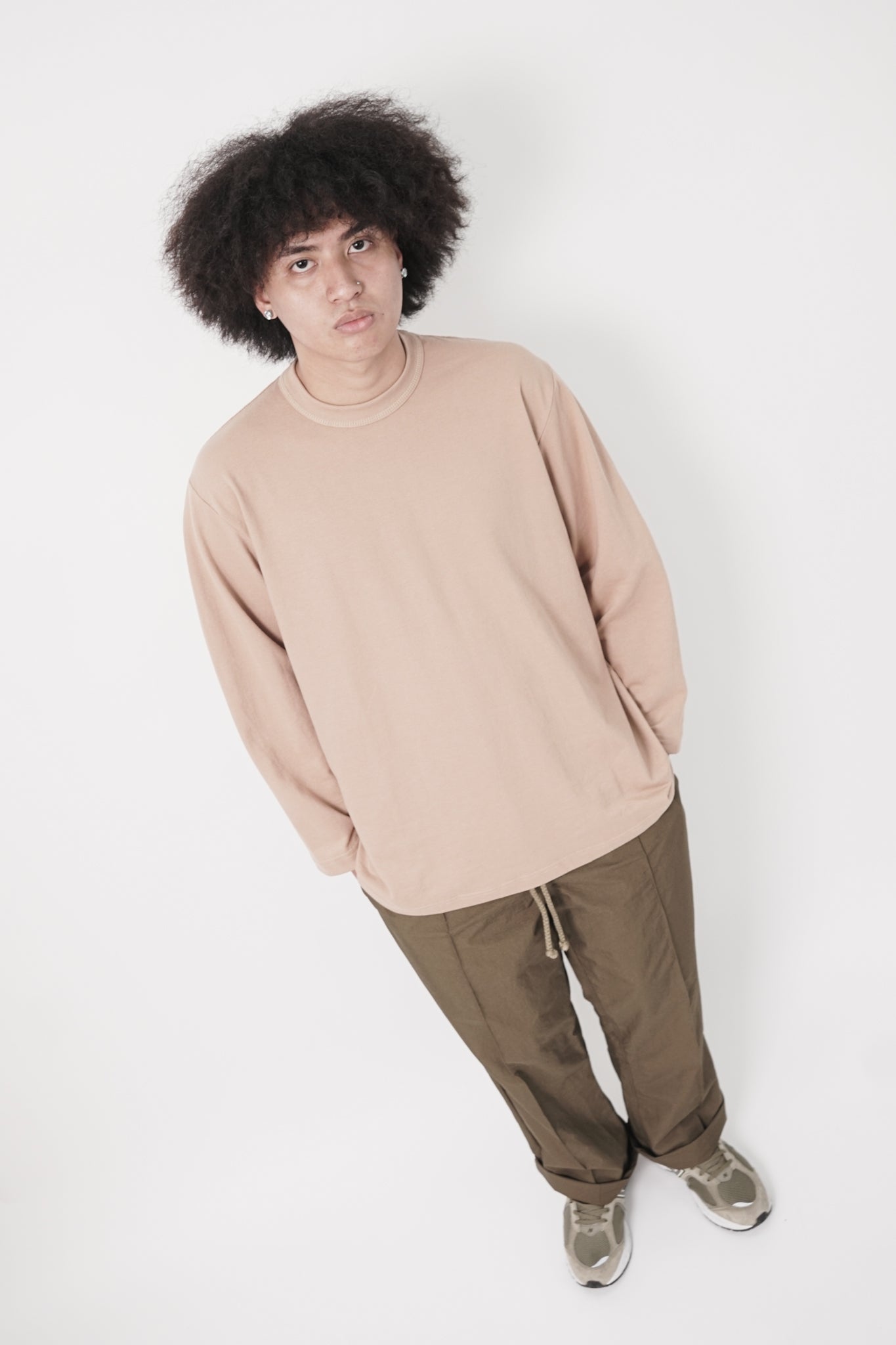WAFFLE WEAVE LONGSLEEVE TEE V3 IN WHEAT
