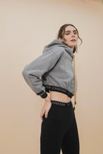 CROPPED HOODIE IN HEATHER GREY