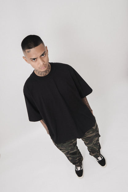 MOCK NECK TEE V3 IN ANTHRACITE