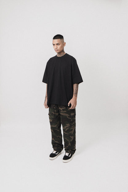 MOCK NECK TEE V3 IN ANTHRACITE