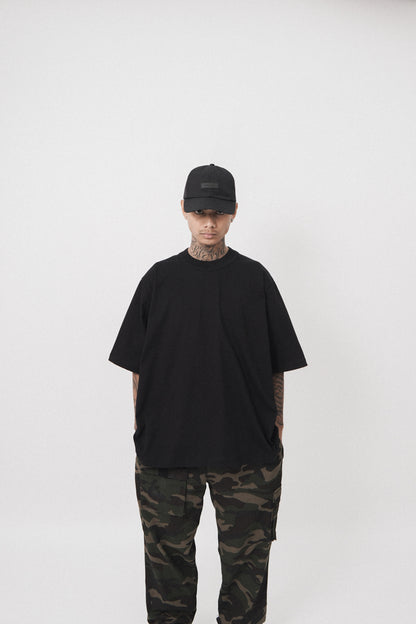 MOCK NECK TEE V3 IN ANTHRACITE