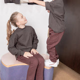 LITTLE HUMAN™ LOUNGE PANTS IN WINE