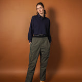 LONGSLEEVE POLO SHIRT IN NAVY