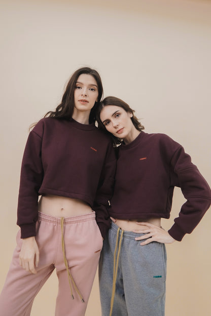LOUNGE SWEATSHIRT IN WINE