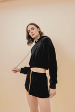 VELOUR HOUSE SHORTS IN ANTHRACITE